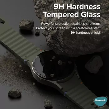 Microsonic Samsung Galaxy Watch 8 Classic 46mm Tam Kaplayan Nano Cam Ekran Koruyucu Siyah