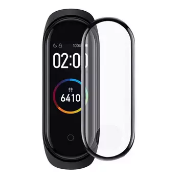 Microsonic Xiaomi Mi Band 3 Tam Kaplayan Temperli Cam Full Ekran Koruyucu Siyah