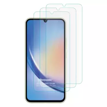 Microsonic Samsung Galaxy A34 Screen Protector Nano Glass Cam Ekran Koruyucu (3`lü Paket)