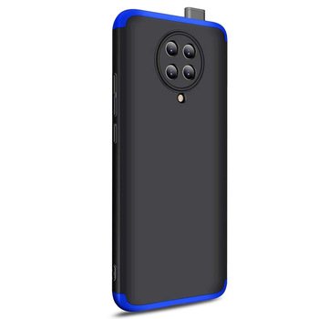 Microsonic Xiaomi Redmi K30 Pro Kılıf Double Dip 360 Protective AYS Siyah Mavi