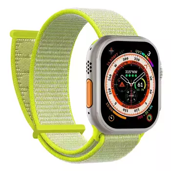 Microsonic Apple Watch Ultra 3 Hasırlı Kordon Woven Sarı