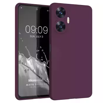 Microsonic Matte Silicone Realme C55 Kılıf Mor