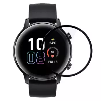 Microsonic Huawei Honor Magic Watch 2 42mm Tam Kaplayan Temperli Cam Full Ekran Koruyucu Siyah