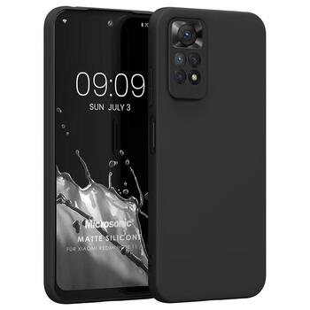 Microsonic Xiaomi Redmi Note 11S Kılıf Matte Silicone Siyah