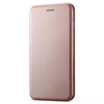 Microsonic Xiaomi Redmi Note 9S Kılıf Slim Leather Design Flip Cover Rose Gold