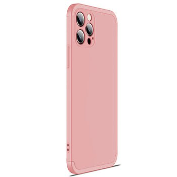 Microsonic Apple iPhone 12 Pro Kılıf Double Dip 360 Protective AYS Rose Gold