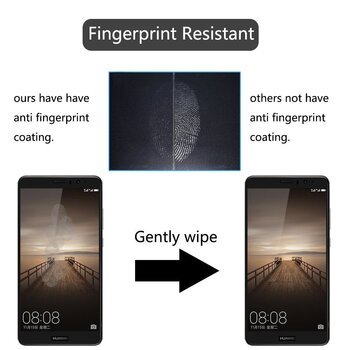 Microsonic Huawei Mate 9 Kavisli Temperli Cam Ekran Koruyucu Film Beyaz