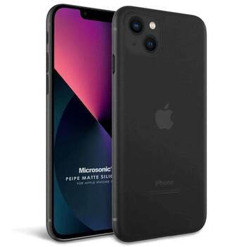 Microsonic Apple iPhone 13 Mini Kılıf Peipe Matte Silicone Siyah