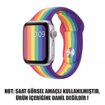 Microsonic Apple Watch Series 3 42mm Silikon Kordon Pride Edition