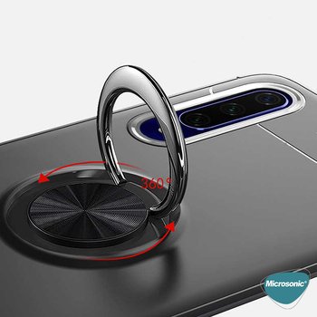 Microsonic Huawei Y9S Kılıf Kickstand Ring Holder Kırmızı