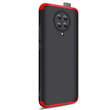 Microsonic Xiaomi Poco F2 Pro Kılıf Double Dip 360 Protective AYS Siyah Kırmızı