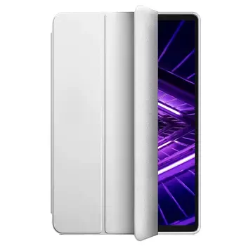 Microsonic Lenovo Tab M10 Plus 3.Nesil 10.6`` Kılıf (TB-125F-TB-128F) Slim Translucent Back Smart Cover Gümüş