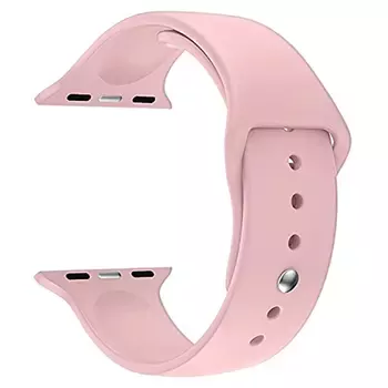 Microsonic Apple Watch Series 3 38mm Silikon Kordon Pembe