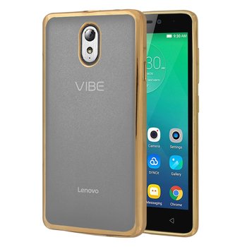 Microsonic Lenovo Vibe P1m Kılıf Skyfall Transparent Clear Gold