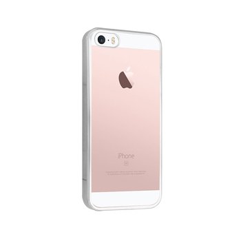 CaseUp Apple iPhone SE Lazer Kesim Silikon Kılıf Gümüş