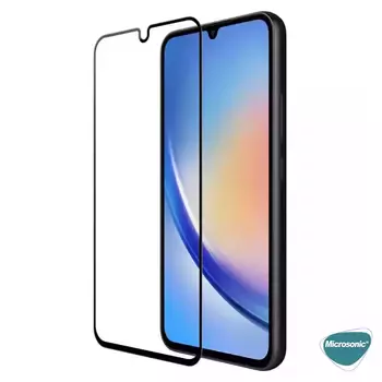 Microsonic Samsung Galaxy A05s Tam Kaplayan Temperli Cam Ekran Koruyucu Siyah