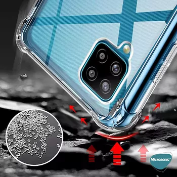 Microsonic Samsung Galaxy M12 Kılıf Shock Absorbing Şeffaf