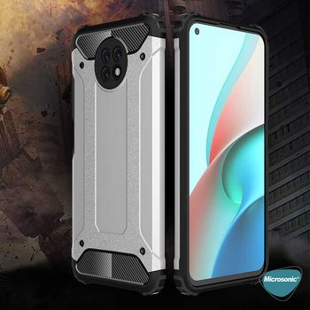 Microsonic Xiaomi Redmi Note 9 5G Kılıf Rugged Armor Siyah