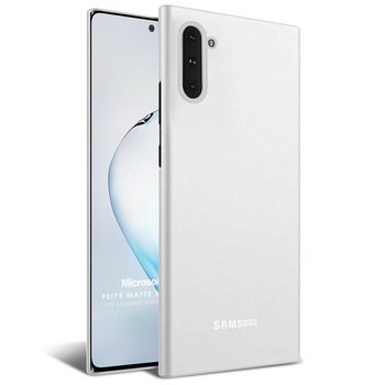 Microsonic Samsung Galaxy Note 10 Kılıf Peipe Matte Silicone Beyaz