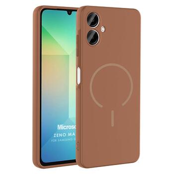 Microsonic Samsung Galaxy A06 Kılıf Zeno MagSafe Kahverengi