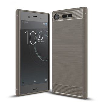 Microsonic Sony Xperia XZ1 Kılıf Room Silikon Gri