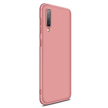 Microsonic Samsung Galaxy A70 Kılıf Double Dip 360 Protective AYS Rose Gold