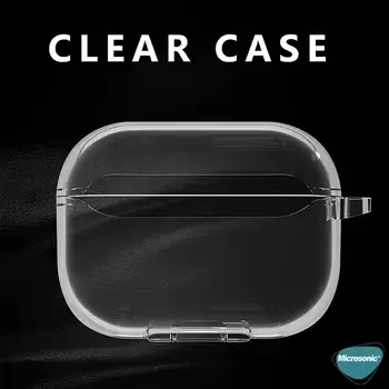 Microsonic AirPods Pro 2.Nesil Kılıf Transparent Clear Soft Şeffaf