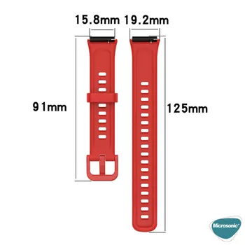 Microsonic Honor Band 7 Kordon Silicone Sport Band Koyu Yeşil