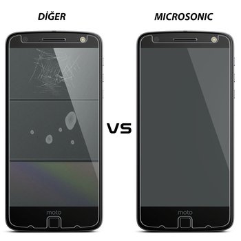 Microsonic Motorola Moto Z Play Temperli Cam Ekran Koruyucu Film