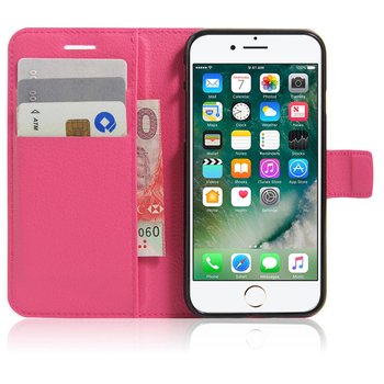 CaseUp Apple iPhone 7 Cüzdanlı Suni Deri Kılıf Pembe