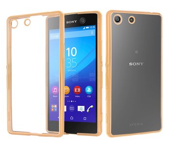 CaseUp Sony Xperia M5 Lazer Kesim Silikon Kılıf Gold