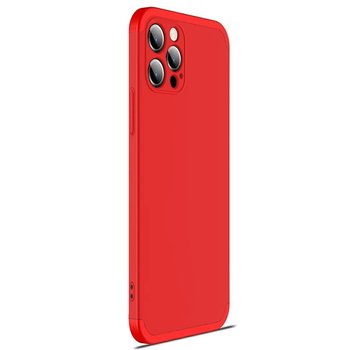 Microsonic Apple iPhone 12 Pro Kılıf Double Dip 360 Protective AYS Kırmızı