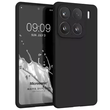 Microsonic Matte Silicone Xiaomi 15 Kılıf Siyah