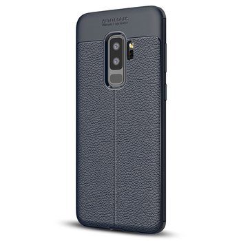 Microsonic Samsung Galaxy S9 Plus Kılıf Deri Dokulu Silikon Lacivert