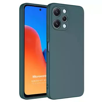 Microsonic Xiaomi Redmi 12 Kılıf Groovy Soft Koyu Yeşil