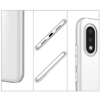 Microsonic Casper Via A3 Plus Kılıf Transparent Soft Beyaz