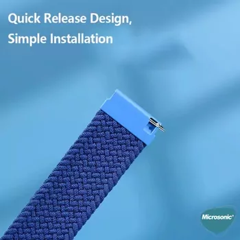 Microsonic Xiaomi Watch 2 Kordon, (Small Size, 135mm) Braided Solo Loop Band Kırmızı