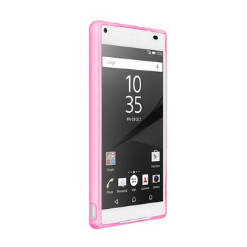 CaseUp Sony Xperia Z5 Compact Kılıf Transparent Soft Pembe