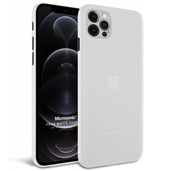 Microsonic Apple iPhone 12 Pro Kılıf Peipe Matte Silicone Beyaz