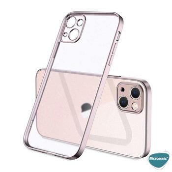 Microsonic Apple iPhone 13 Kılıf Square Matte Plating Rose Gold