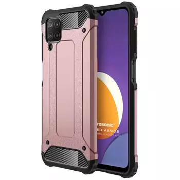 Microsonic Samsung Galaxy M12 Kılıf Rugged Armor Rose Gold