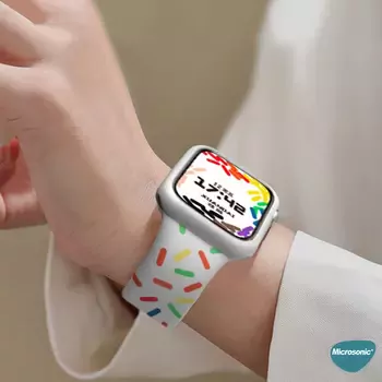 Microsonic Apple Watch Ultra 2 Silikon Kordon V2 Pride Edition Siyah