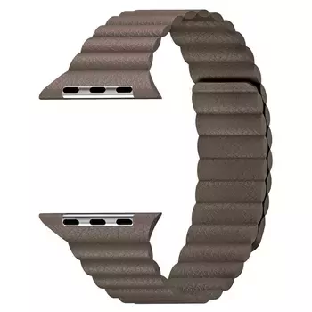 Microsonic Apple Watch Ultra Twist Leather Loop Kordon Kahverengi