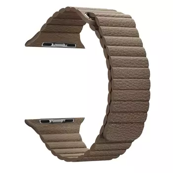 Microsonic Apple Watch Ultra Twist Leather Loop Kordon Kahverengi