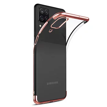 Microsonic Samsung Galaxy M12 Kılıf Skyfall Transparent Clear Rose Gold