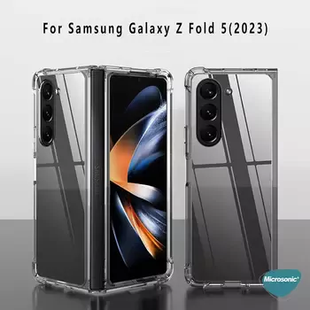 Microsonic Samsung Galaxy Z Fold 5 Kılıf Shock Absorbing Şeffaf