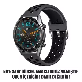 Microsonic Huawei Watch GT3 46mm Rainbow Sport Band Kordon Siyah