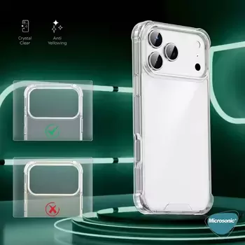 Microsonic Apple iPhone 17 Pro Kılıf Shock Absorbing Şeffaf