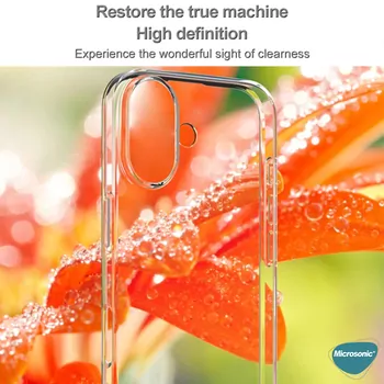 Microsonic Apple iPhone 17 Air Kılıf Non Yellowing Crystal Clear Sararma Önleyici Kristal Şeffaf