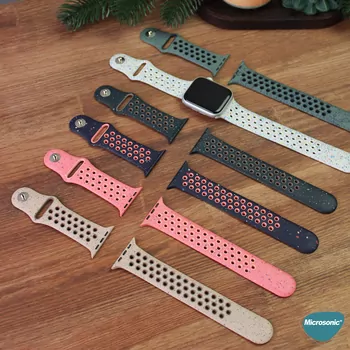 Microsonic Apple Watch SE 3 44mm Kordon Flame Circle Yavruağzı